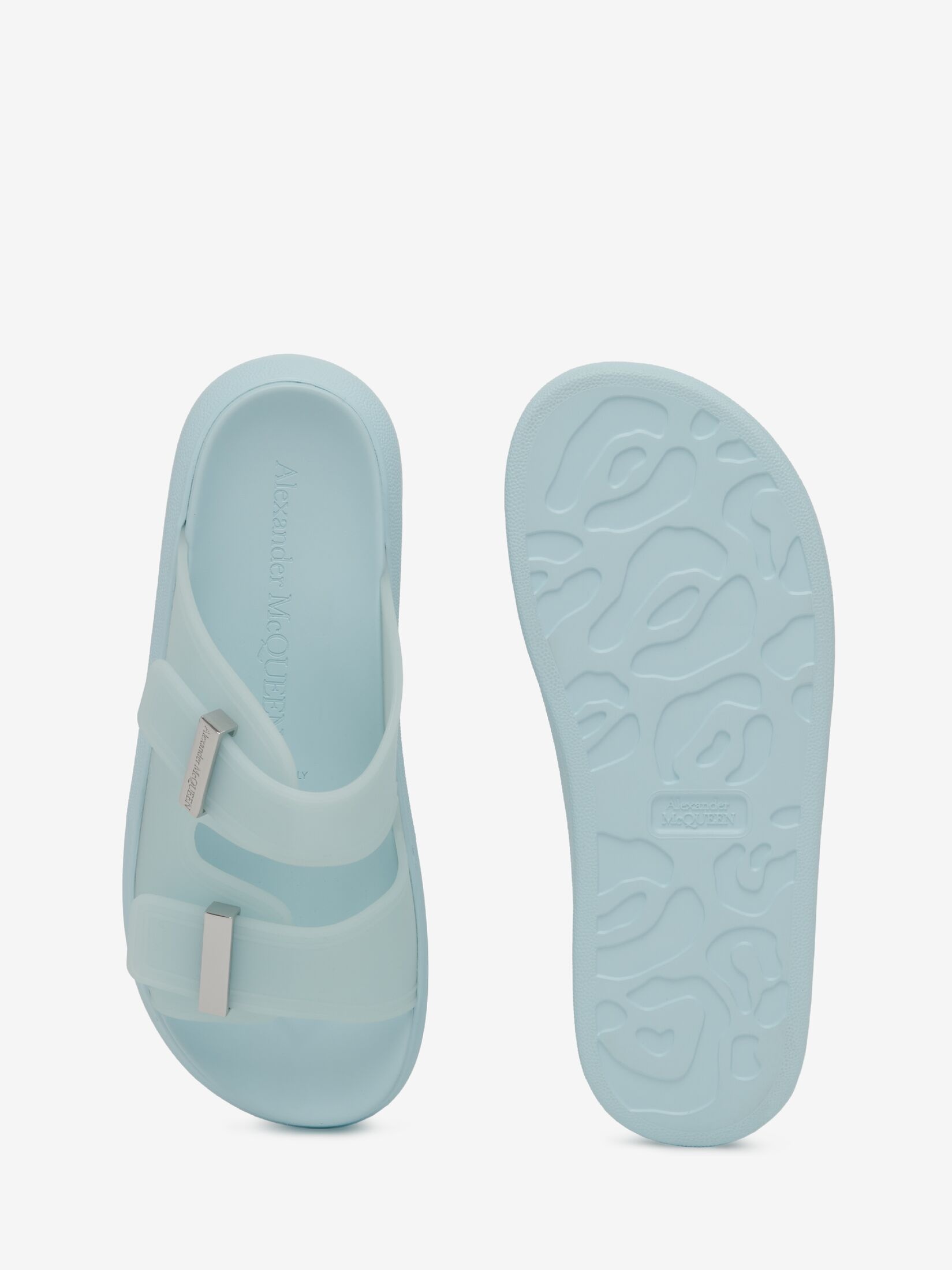 Women's Hybrid Slide in Powder Blue/silver - 4