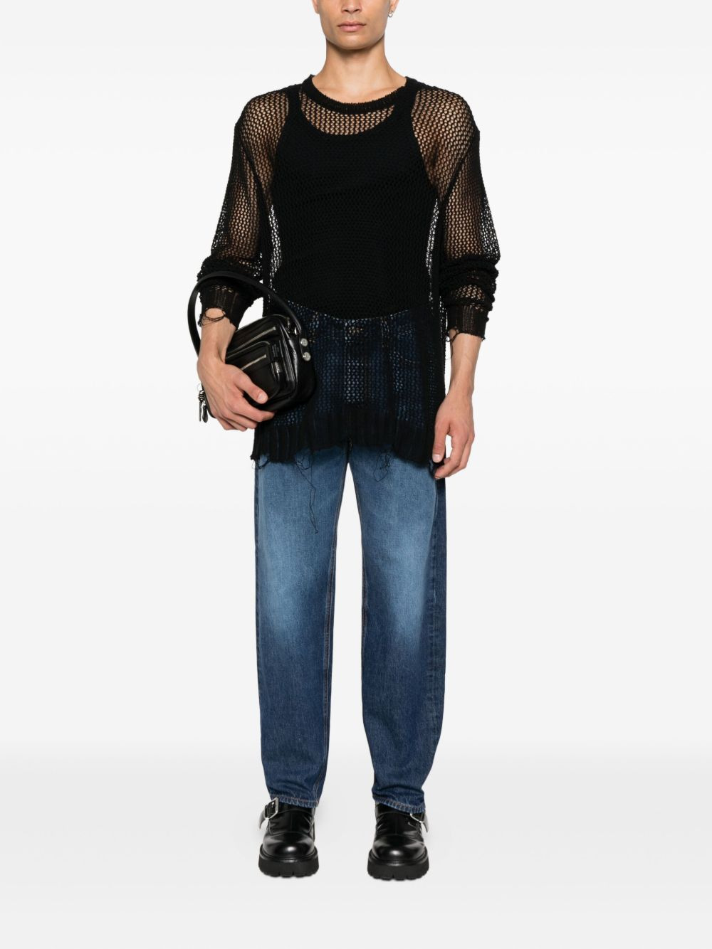 straight-leg cotton jeans - 2