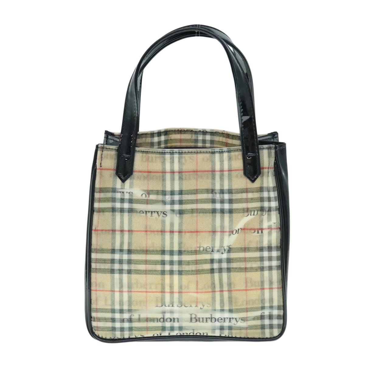 Burberry Nova Check Hand Bag Nylon Beige - 13