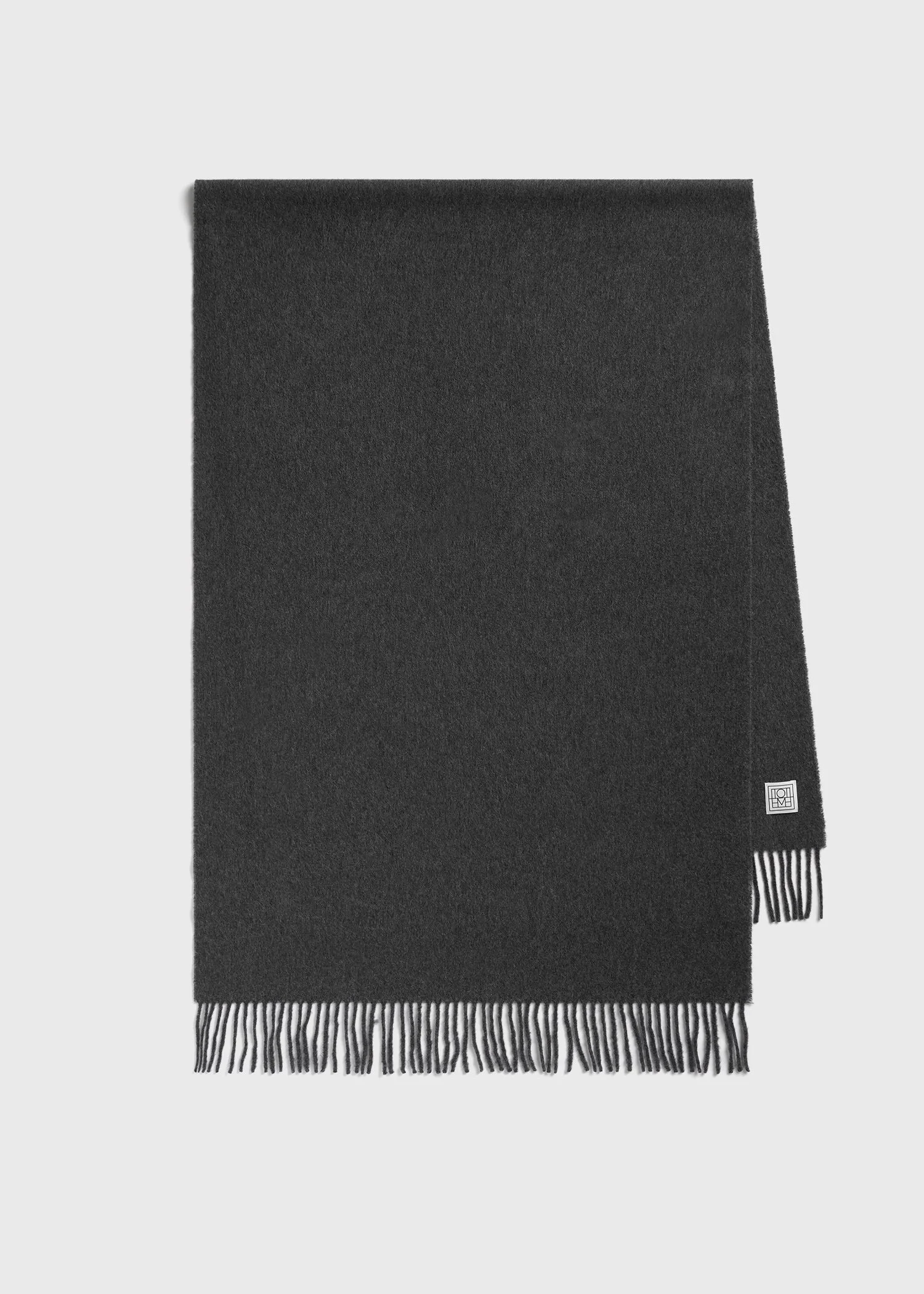 Cashmere scarf charcoal - 1