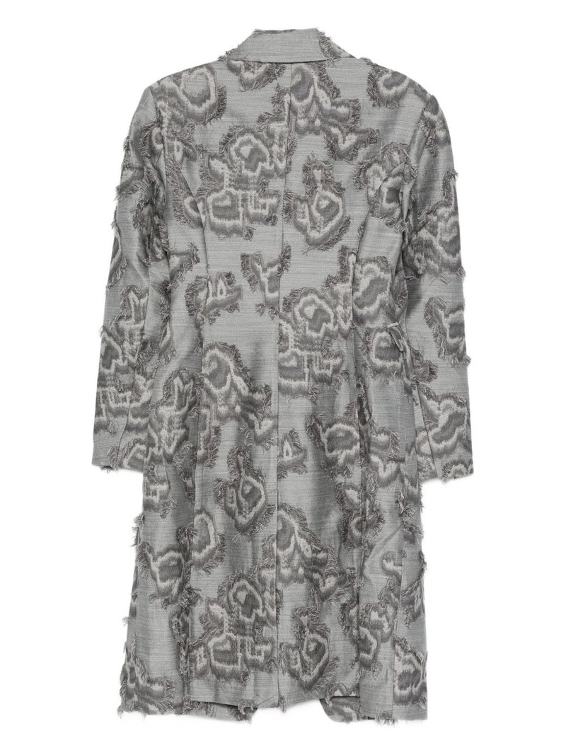 GANNI frayed cloud-print coat outlook
