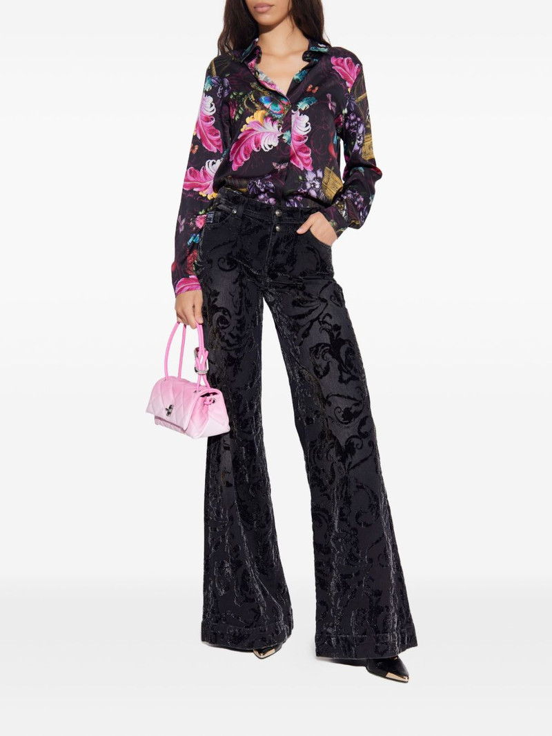 VERSACE JEANS COUTURE floral-pattern flared jeans outlook