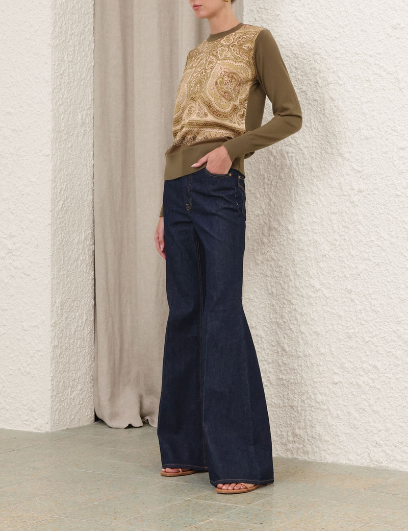 LUNA PRINTED SILK SWEATER 3