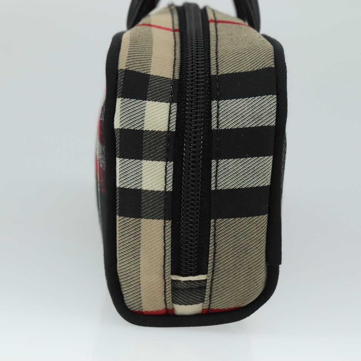 Burberry Nova Check Hand Bag Canvas Red - 4