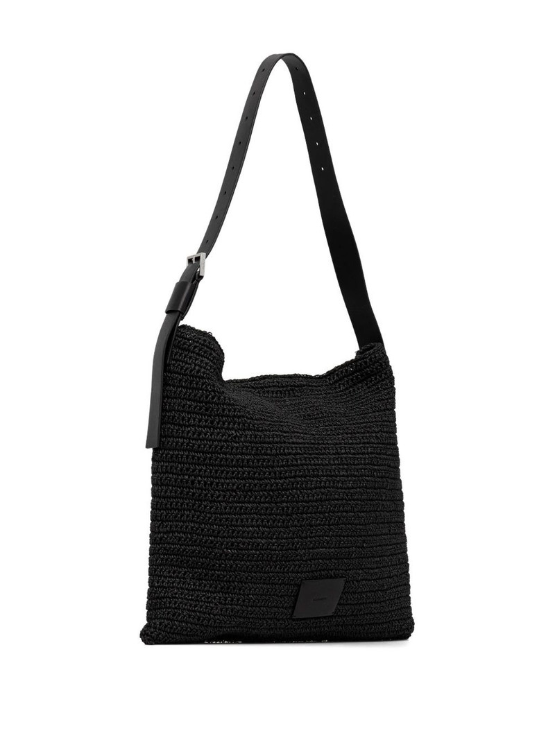 ALLSAINTS Asha leather-strap crochet tote bag outlook