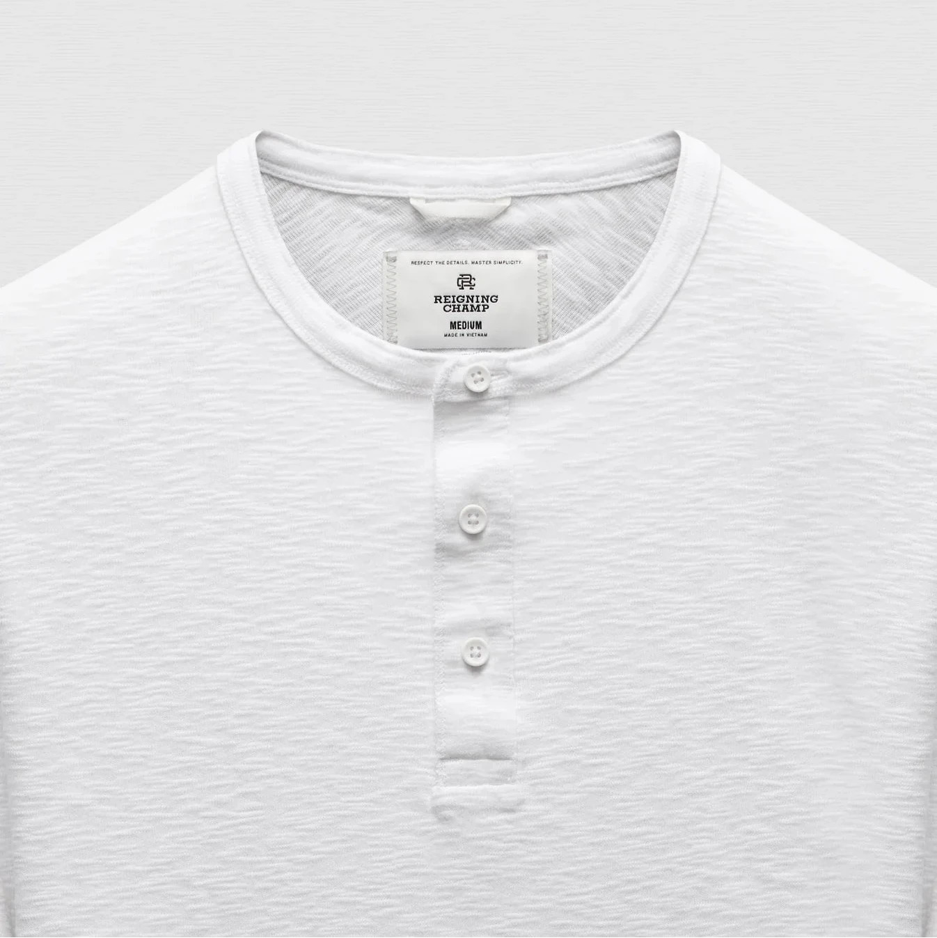 1x1 Slub Slim Henley White - 2