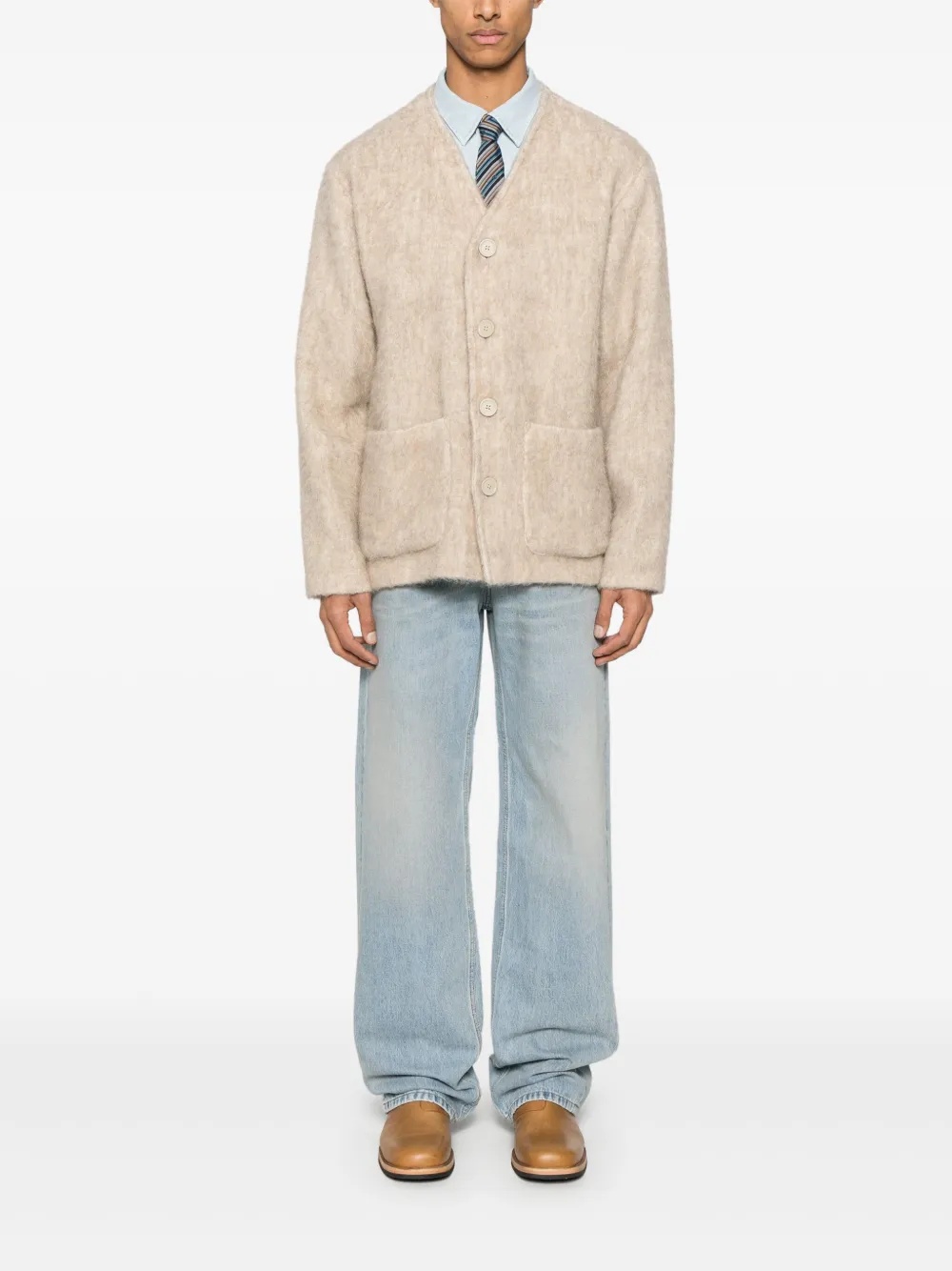 SAINT LAURENT - Men Mid Straight Baggy Jeans - 1