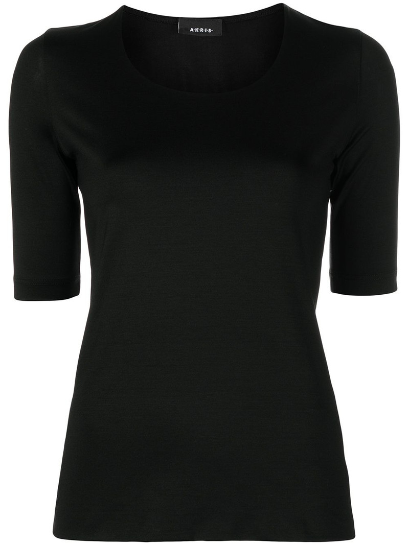 fitted short-sleeve knit top 1