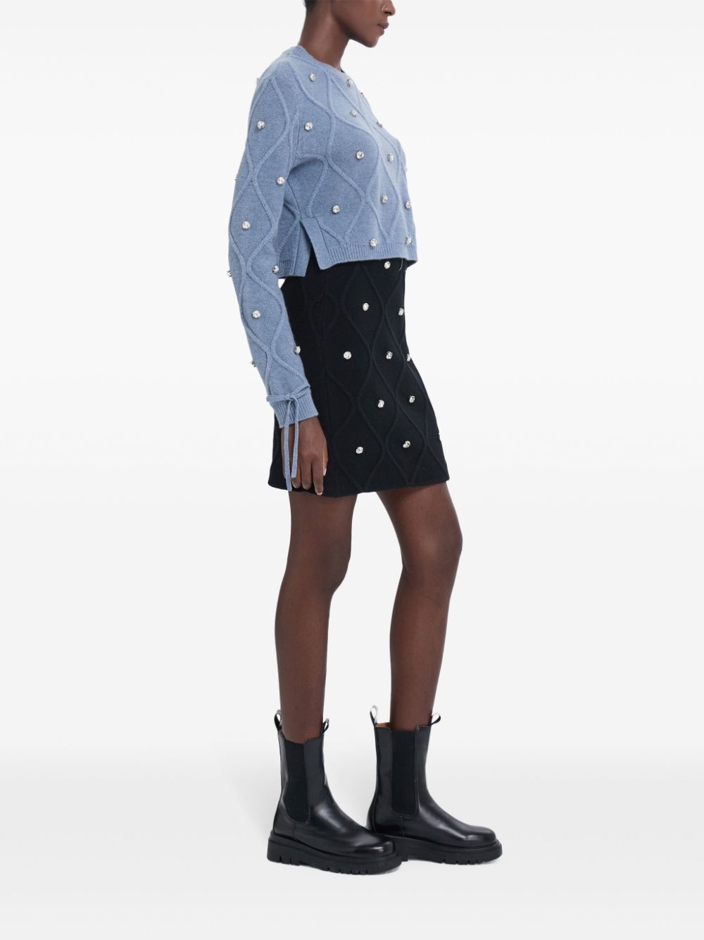 crystal-embellished jumper - 3