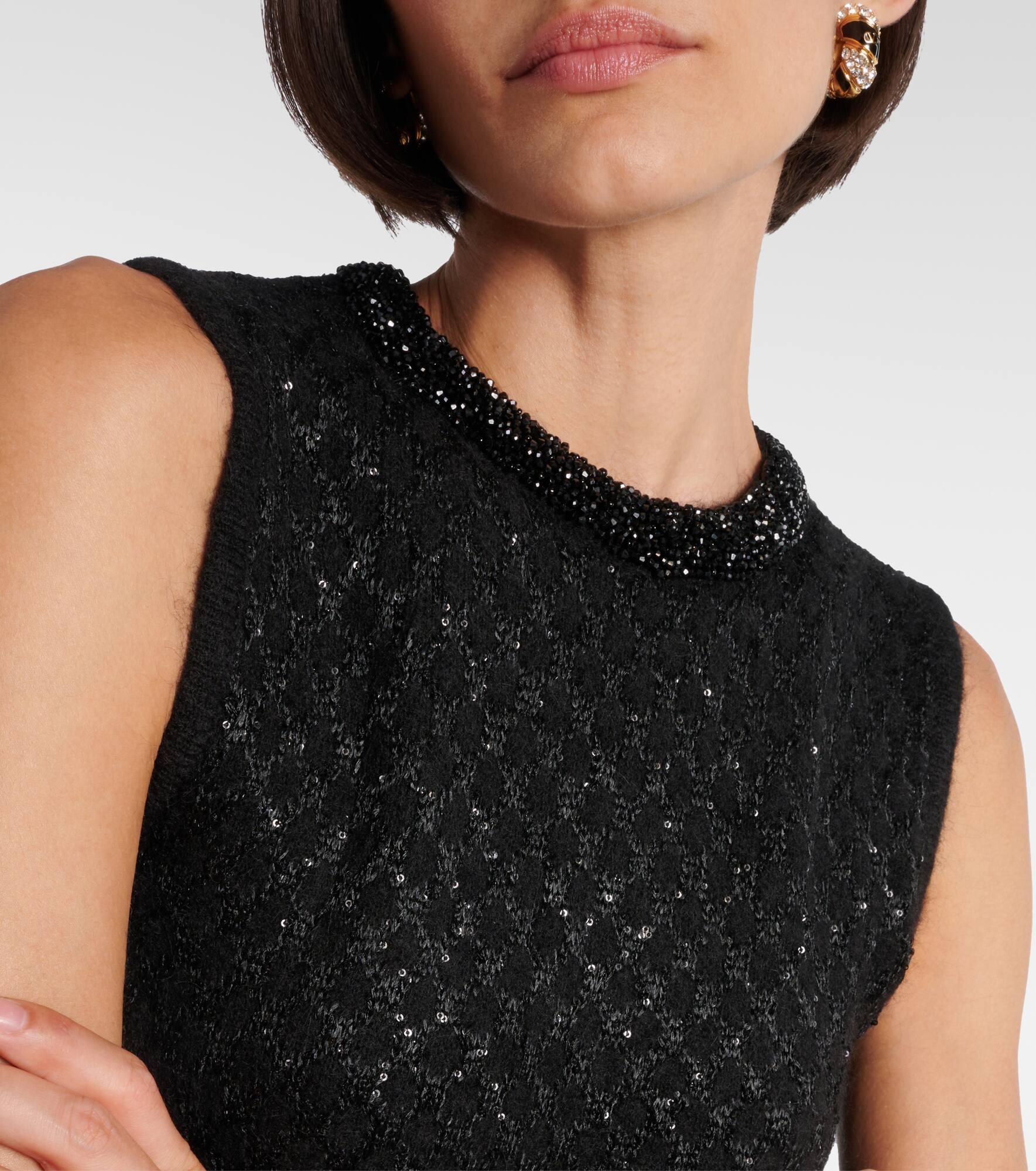 Novara feather-trimmed minidress - 4