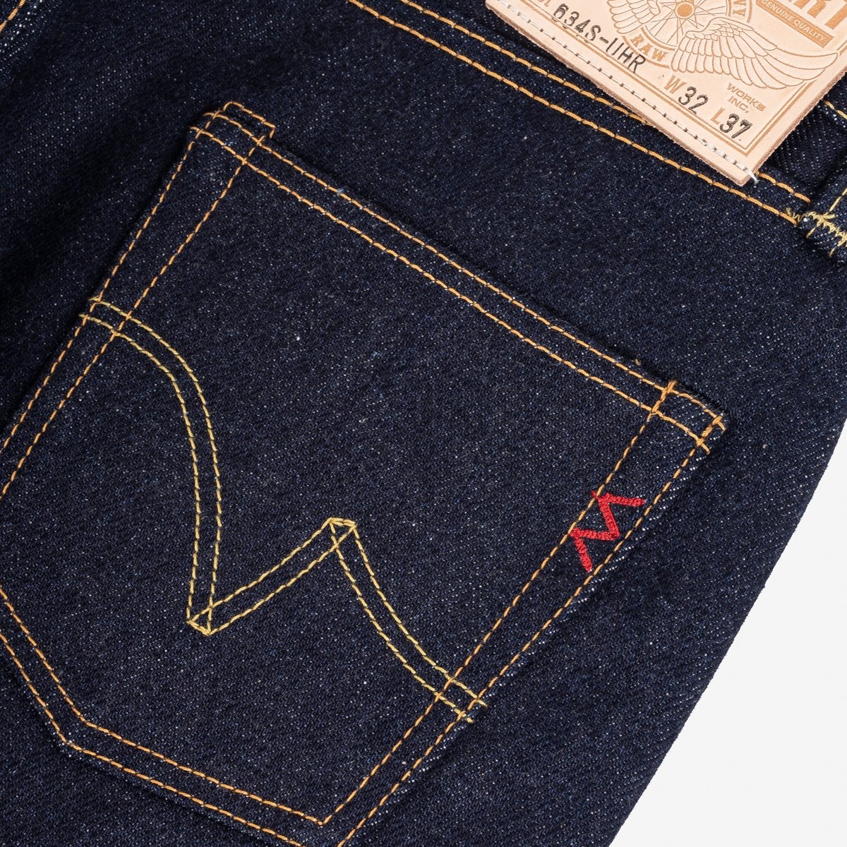 IH-634S-UHR 21/23oz Raw Selvedge Denim Straight Cut Jeans - Indigo - 9