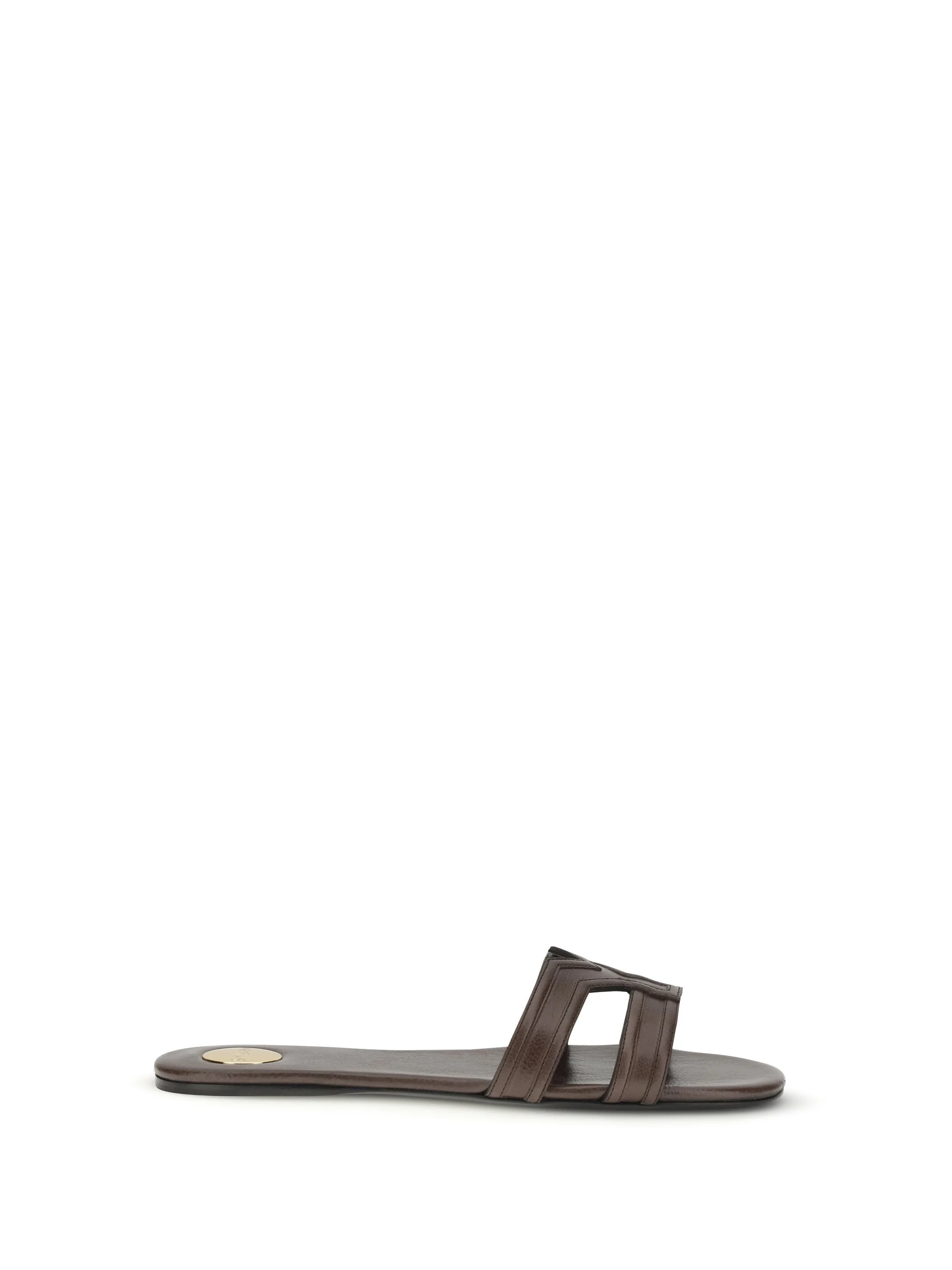 Saint Laurent Smooth Leather Mabrouka Sandals - 1