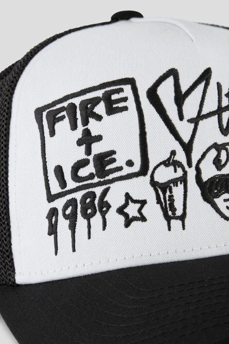 Skyler Cap in Black/White 3