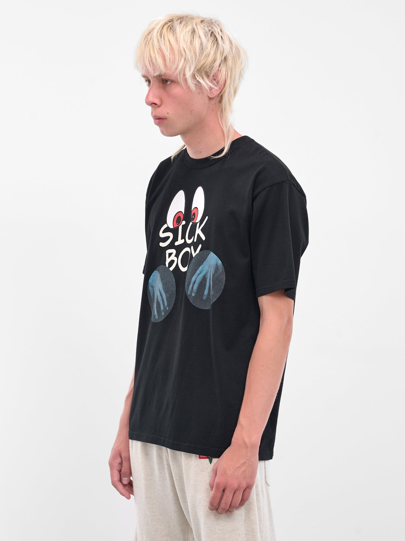 Black 'Sick Boy' Graphic Tee - 2