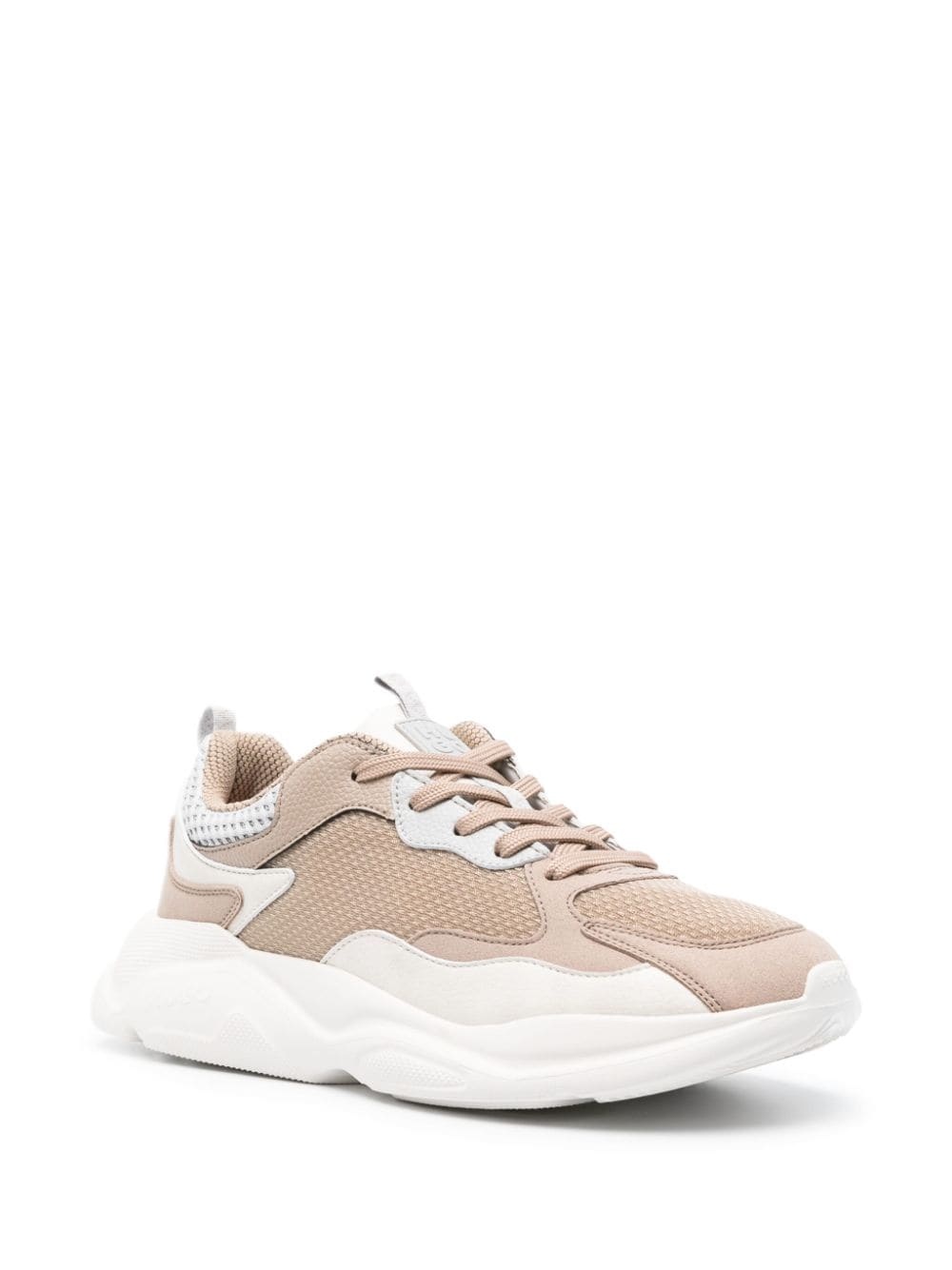 logo-sole panelled sneakers - 2