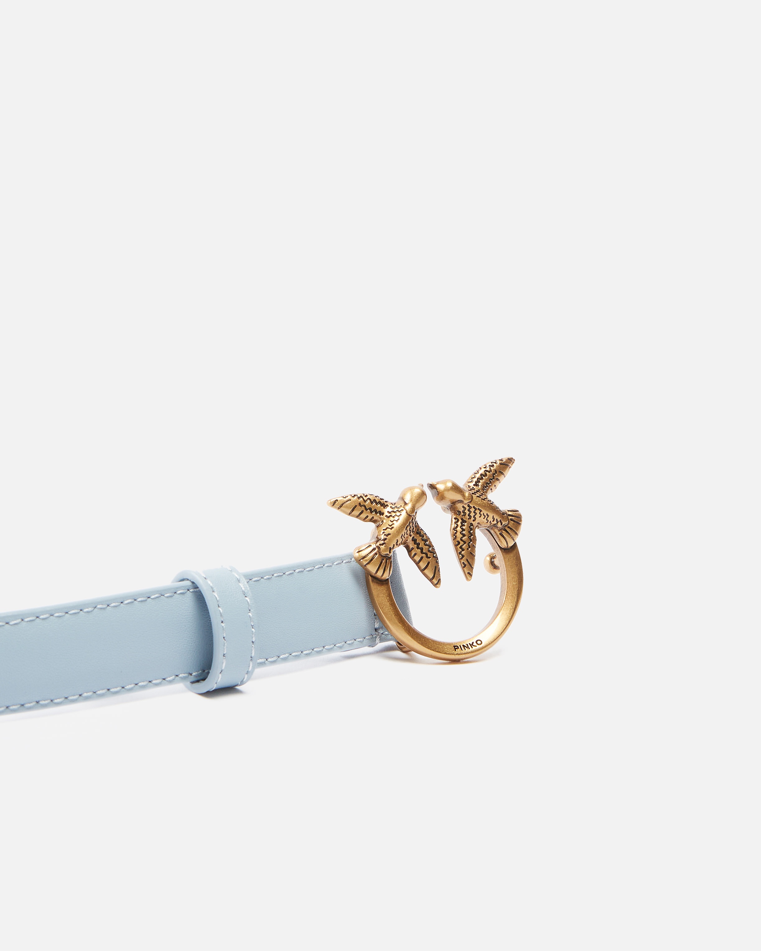 LOVE BIRDS THIN LEATHER BELT 2CM - 5