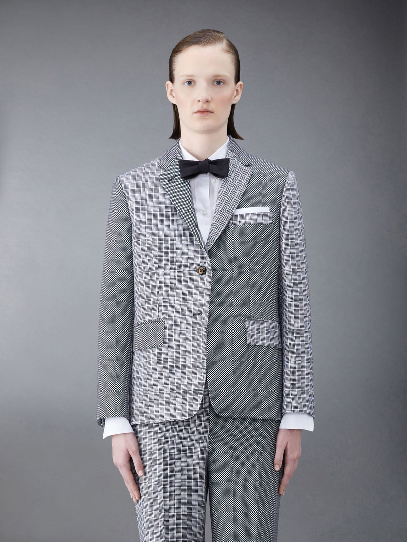 Fun-Mix Birdseye and Parquet Weave Suiting Classic Sport Coat 1