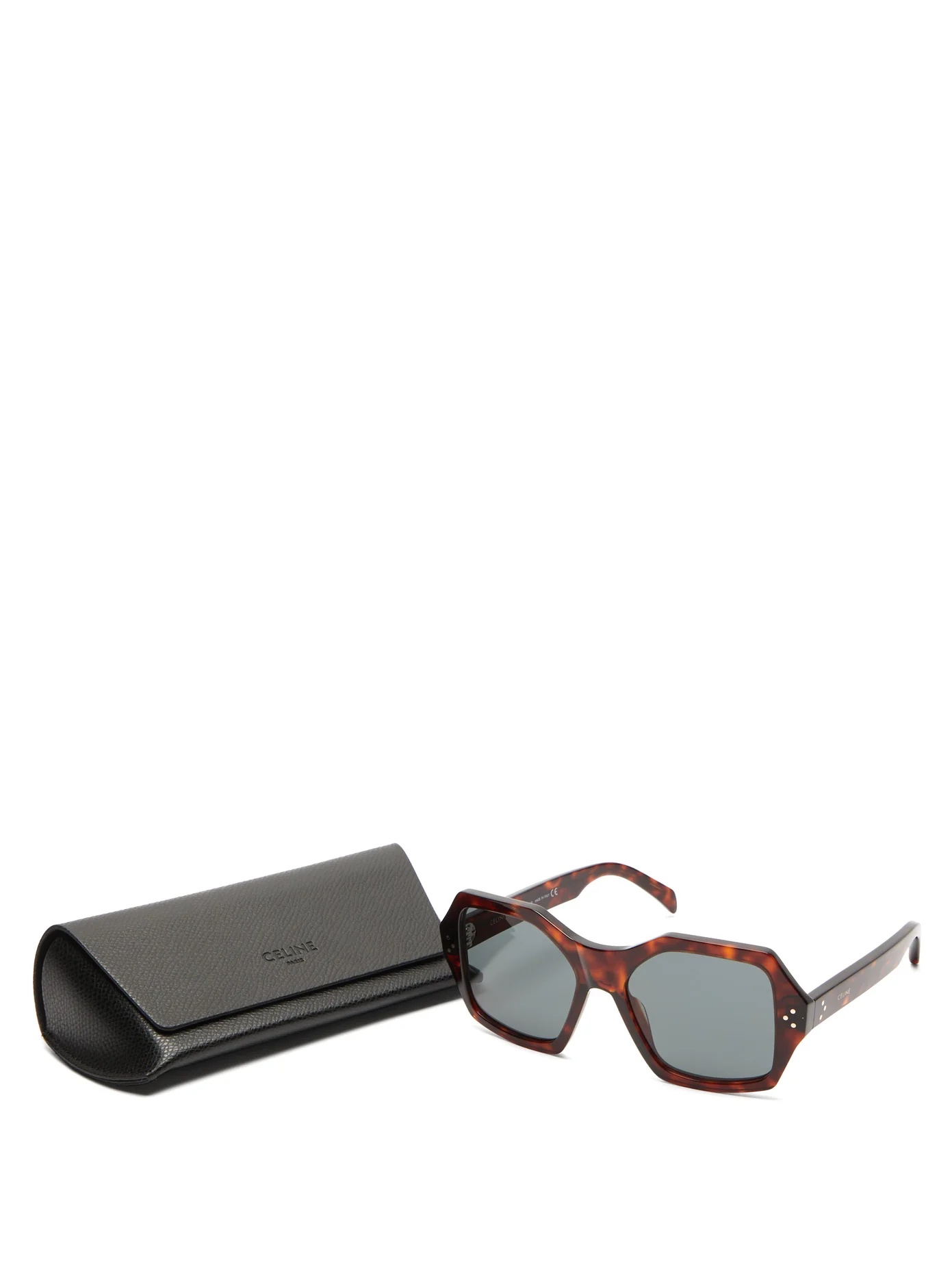 Angular square acetate sunglasses - 5