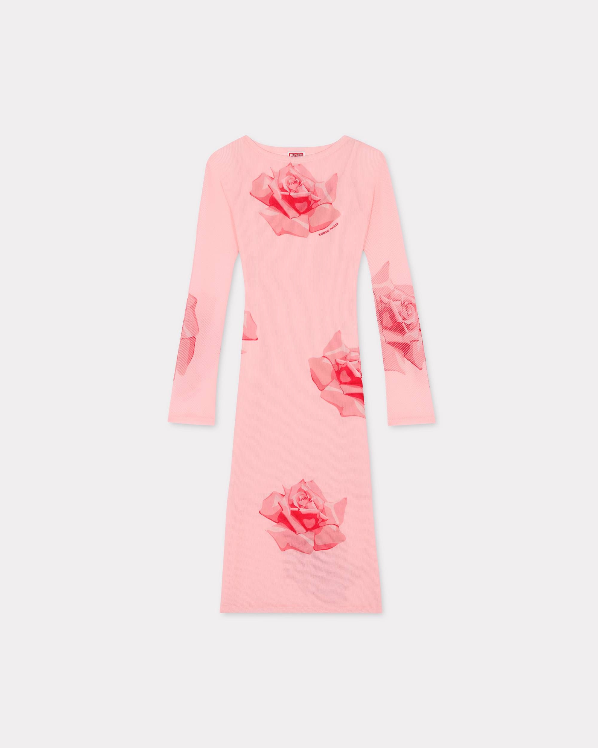 'KENZO Rose' midi pleated dress - 1