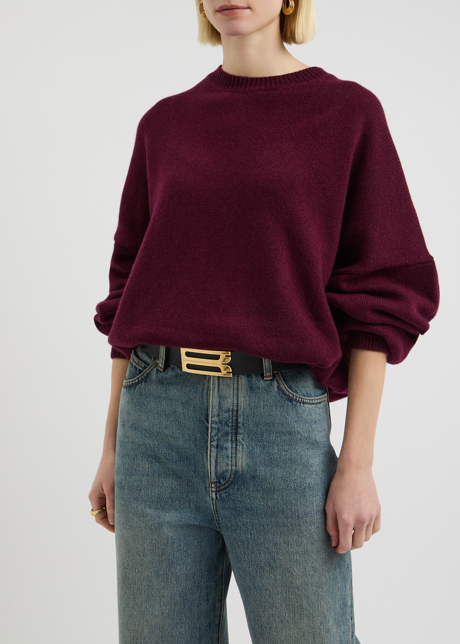 Victoria Beckham Jumbo Frame Leather Belt - 2