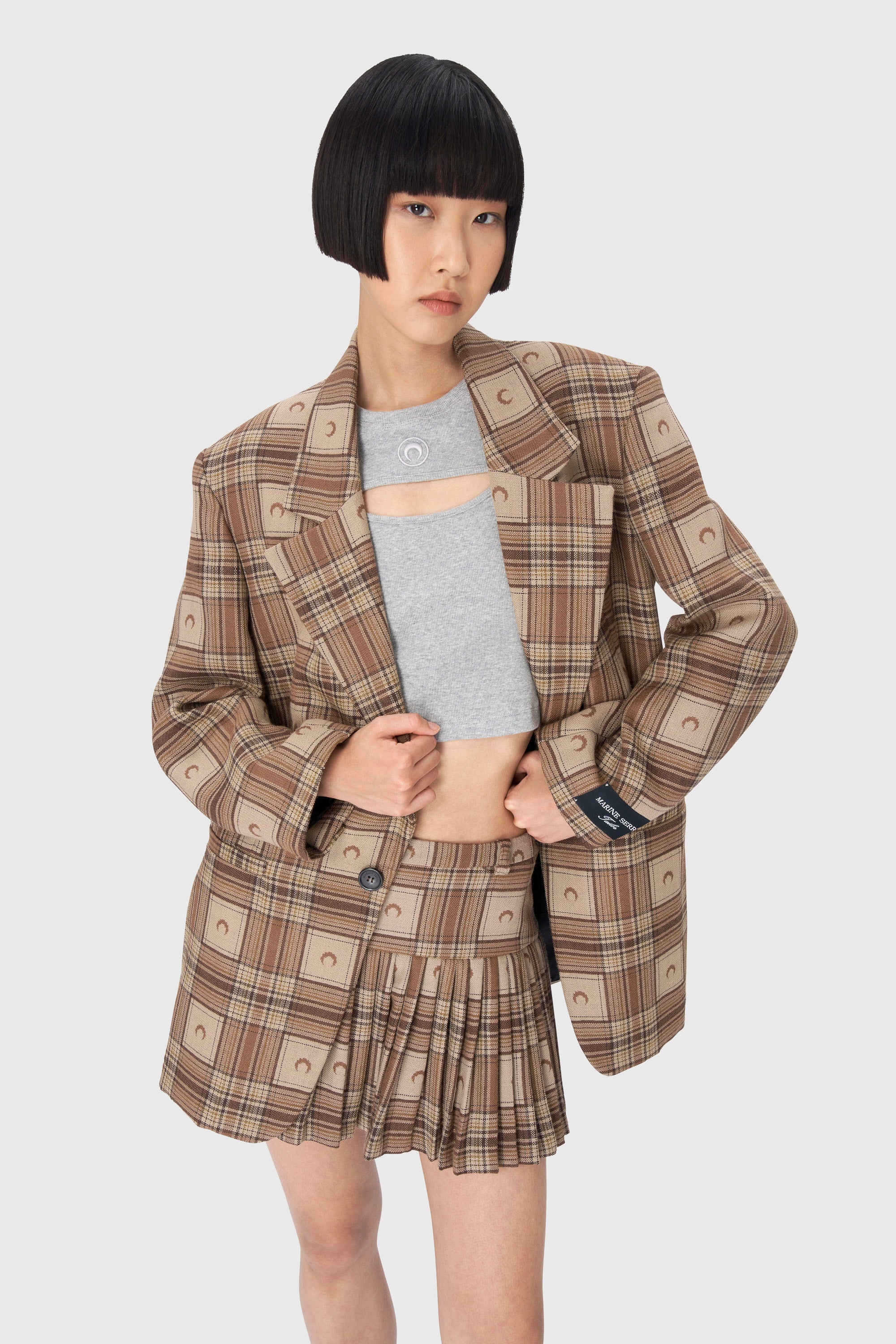 Moon Checks Jacquard Boxy Jacket - 7