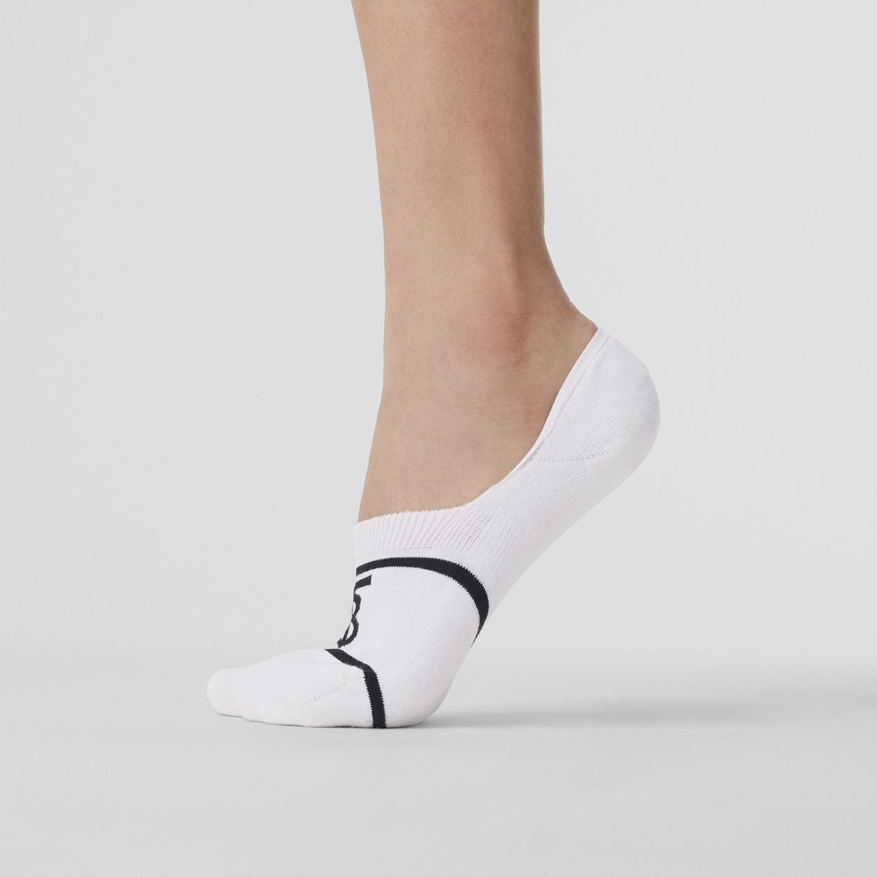 Monogram Intarsia Cotton Blend Sneaker Socks - 3