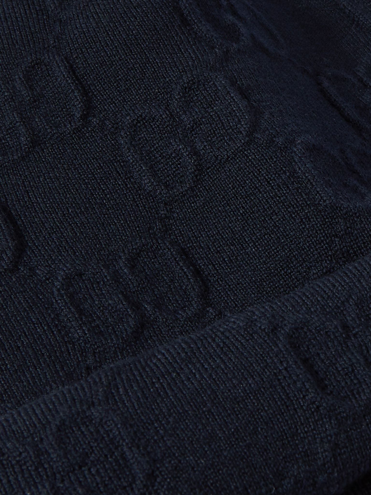 Logo-Embossed Wool-Blend Beanie - 2