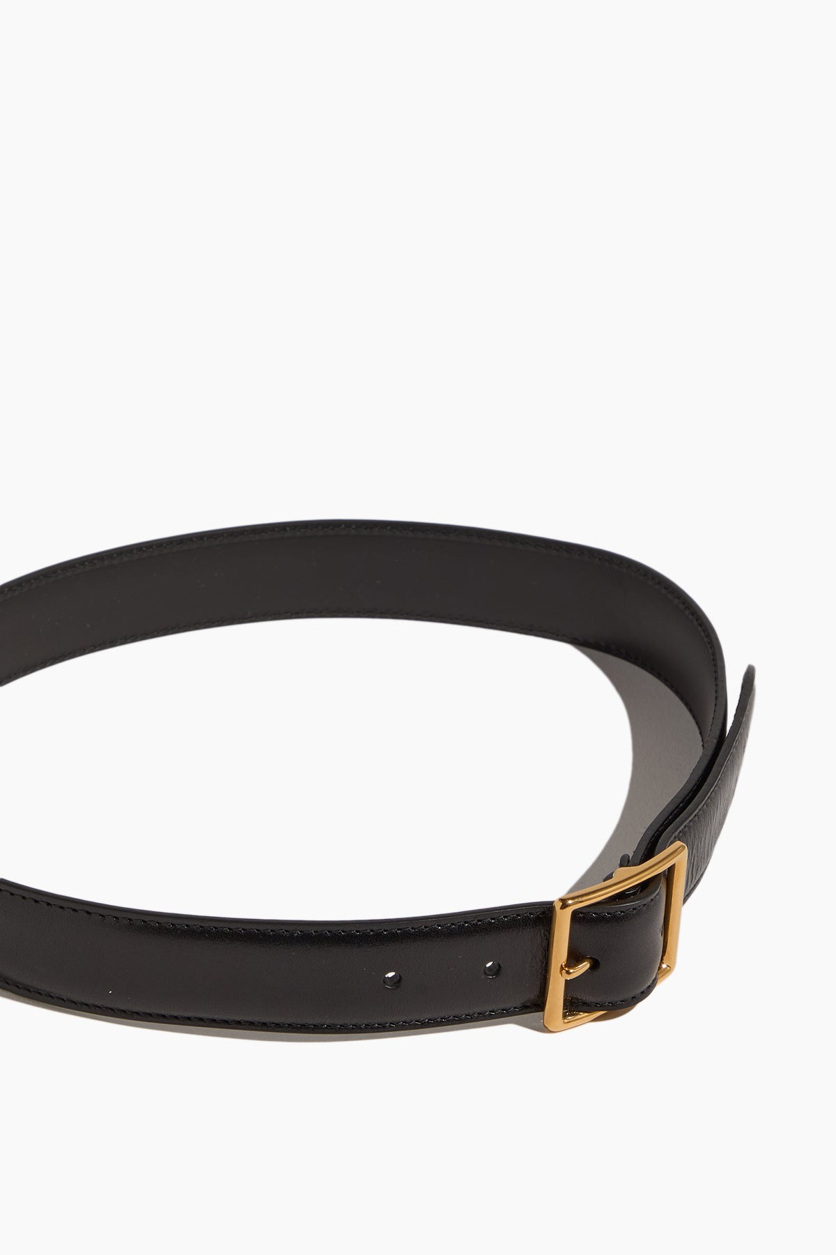 Gabriele Belt in Black with Antique Gold Buckle - 3
