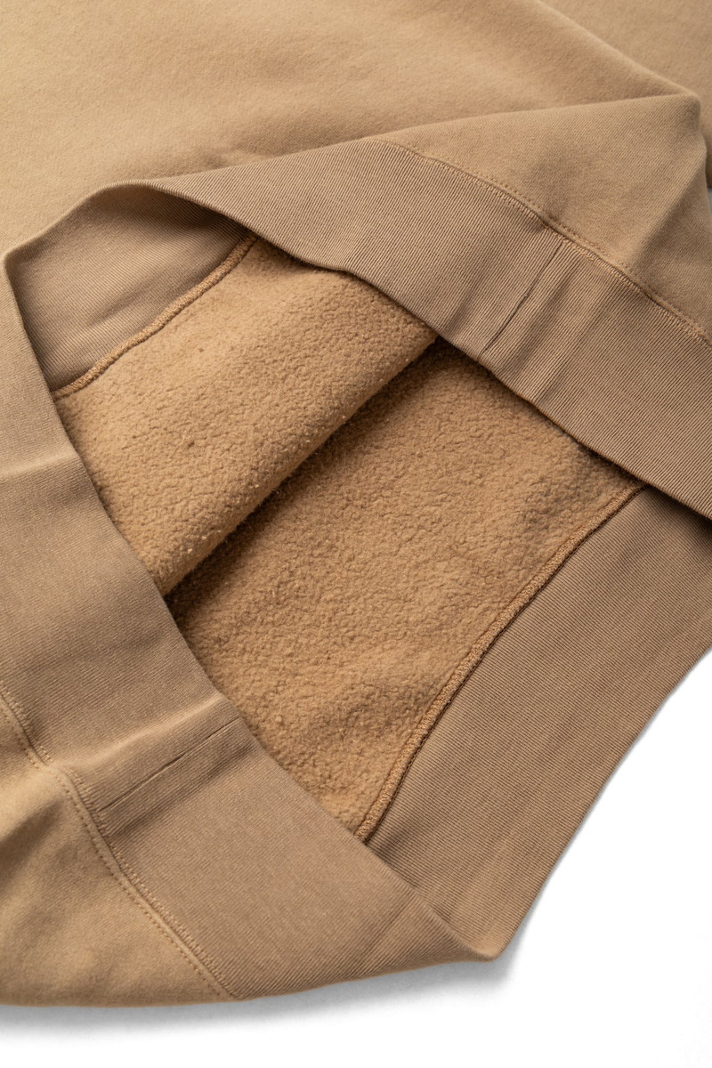 Sweat Pullover Hoodie Raised Back - Khaki 8