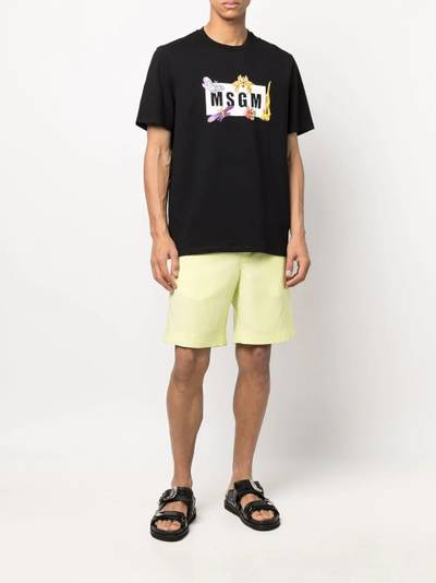 MSGM elasticated waistband track shorts outlook