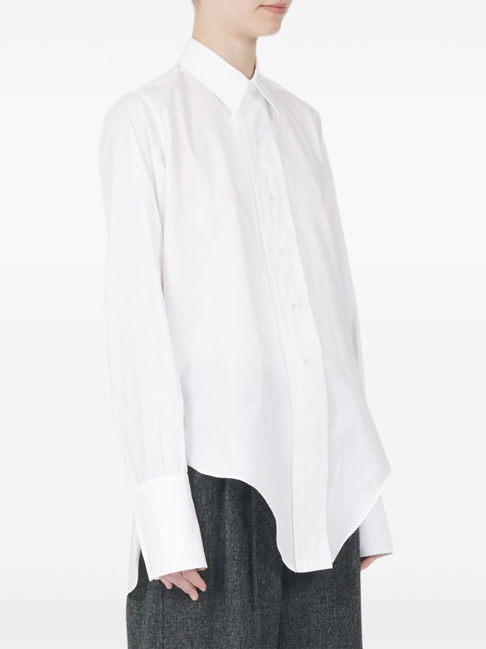 curved-hem shirt - 3