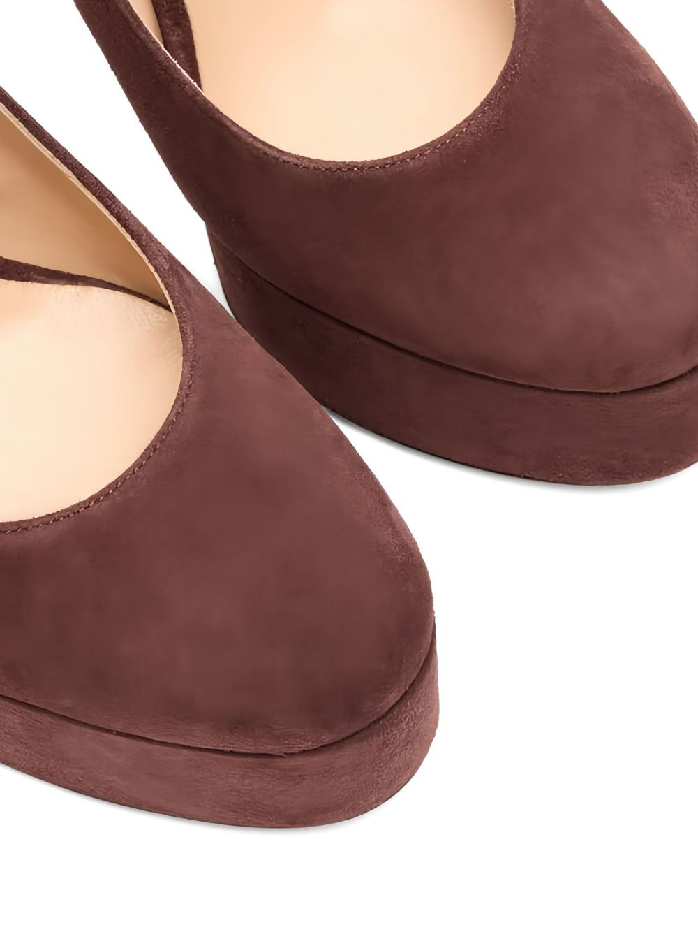 130mm Patty platform slingback pumps - 3