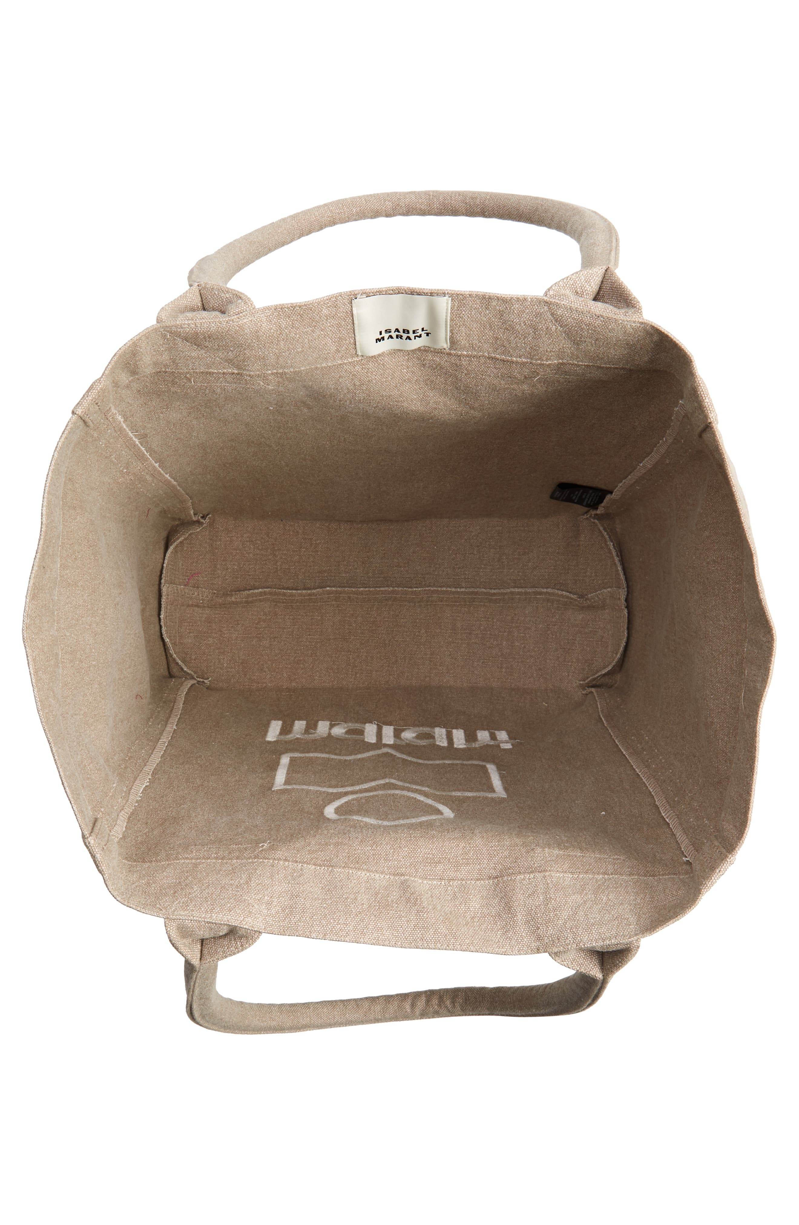 Isabel Marant Small Yenky Embroidered Logo Tote in Beige at Nordstrom - 6