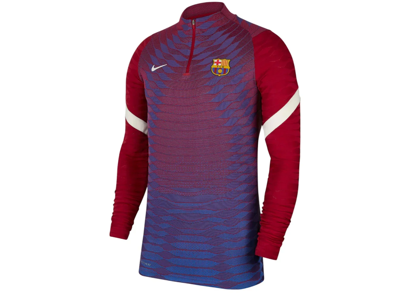 Nike Barcelona 2021/22 Training Elite Drill L/S Soccer Jersey Red/Blue - 1