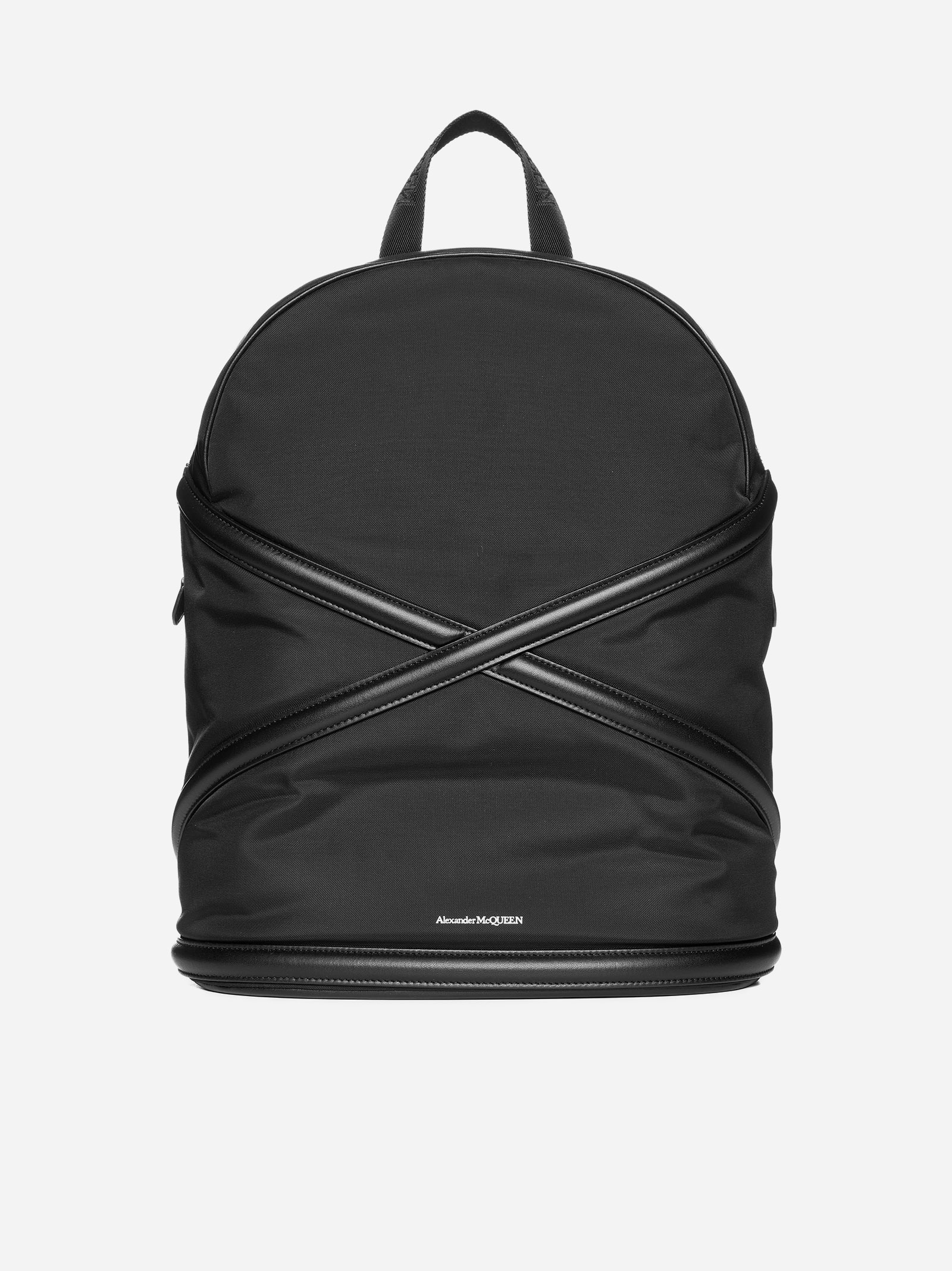 Harness nylon and leather backpack - 2