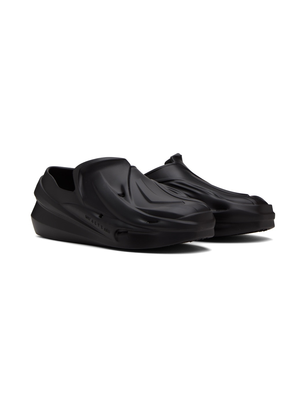 Black Mono Slip-On Sneakers - 4