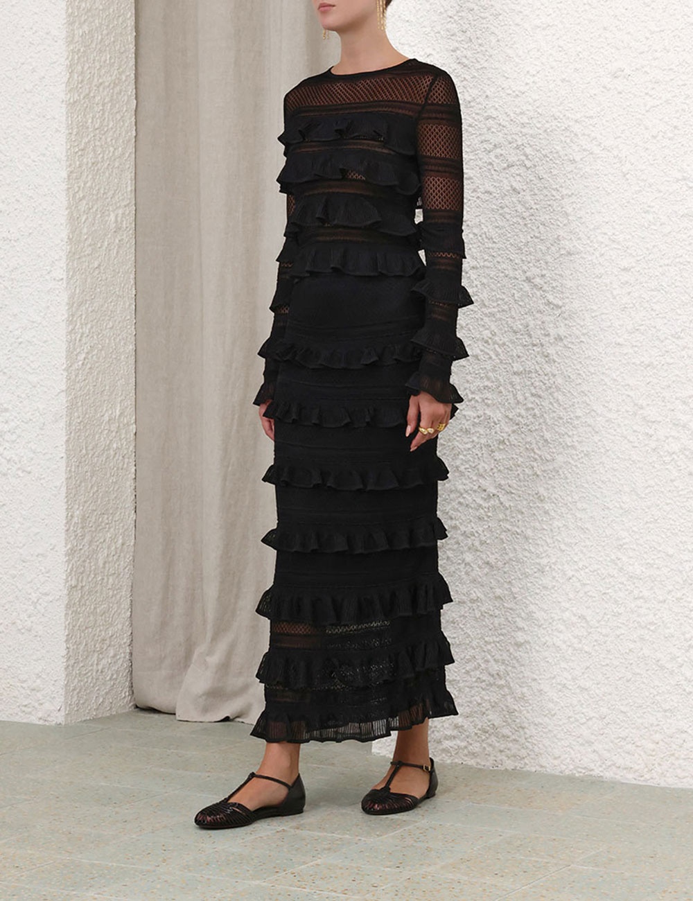 NATURA FRILL MIDI SKIRT - 3