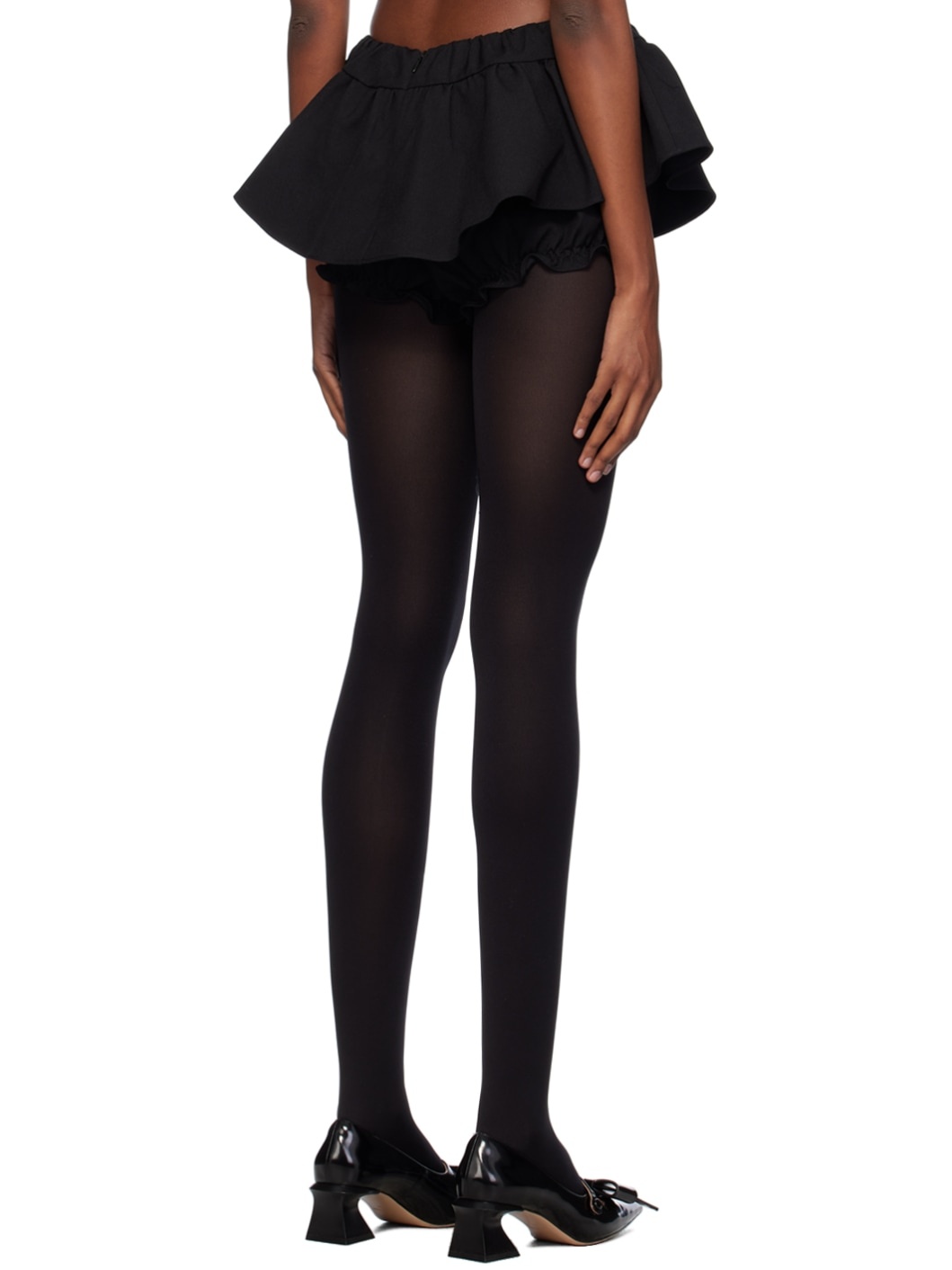 Black Layered Miniskirt - 3