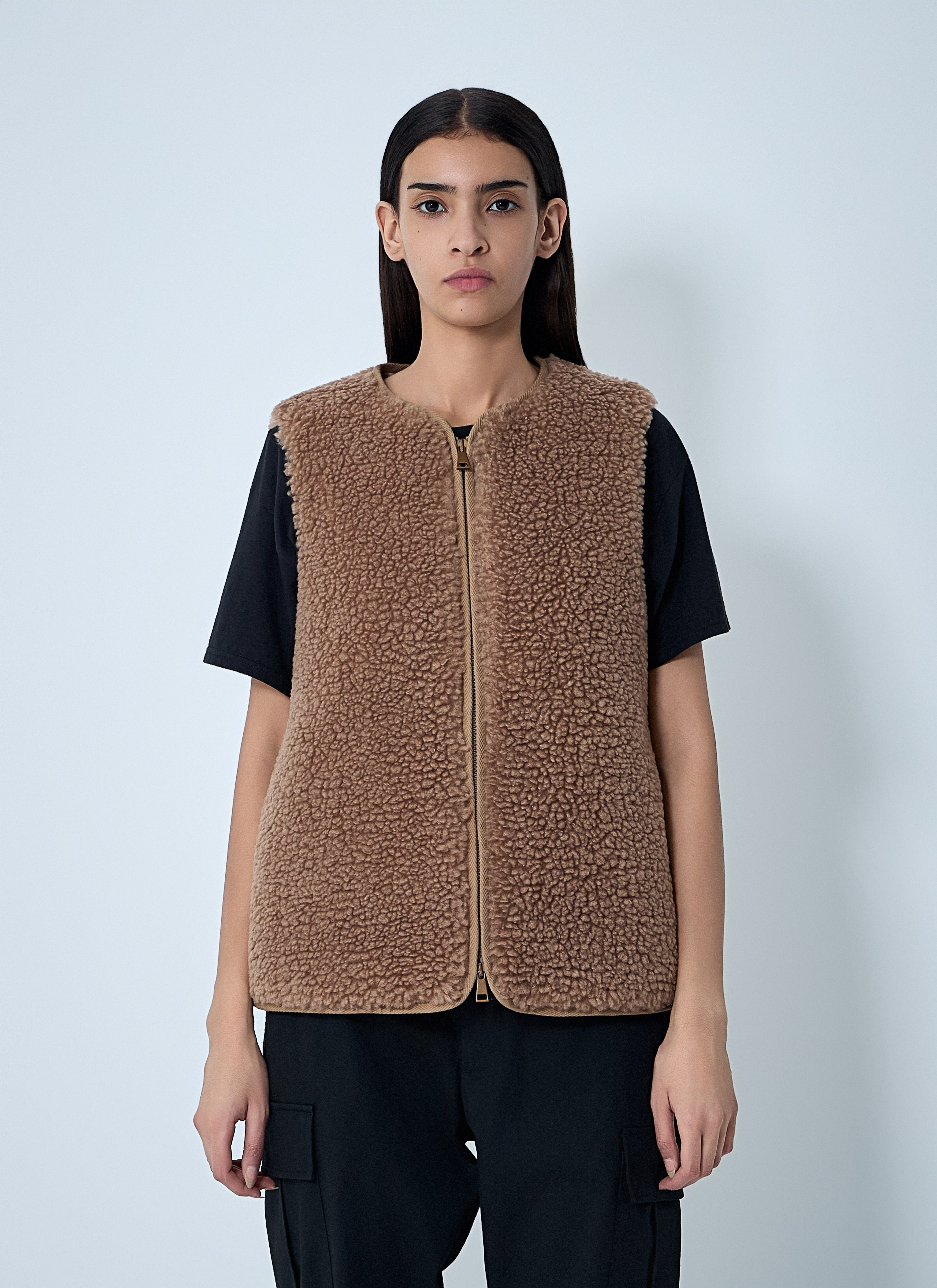 Moncler Women Quintin 3-In-1 Shearling-Trimmed Short Down Jacket - 2