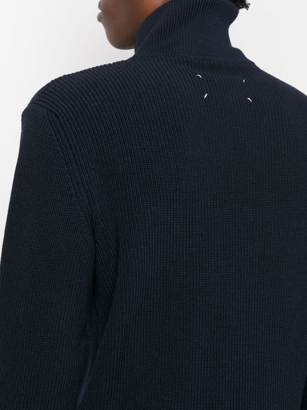 ribbed-knit zipped jumper - 6