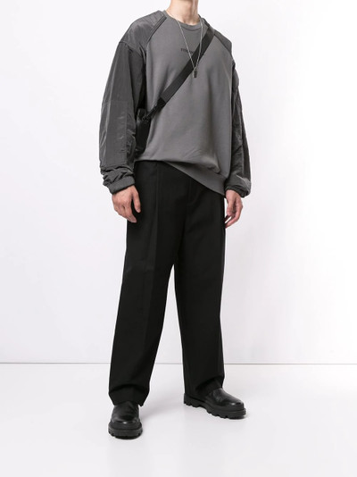 JUUN.J Fundamental satin-panel sweatshirt  outlook