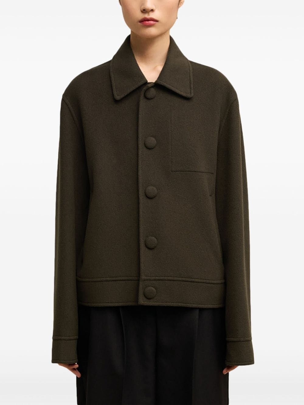 Boxy buttoned jacket - 5