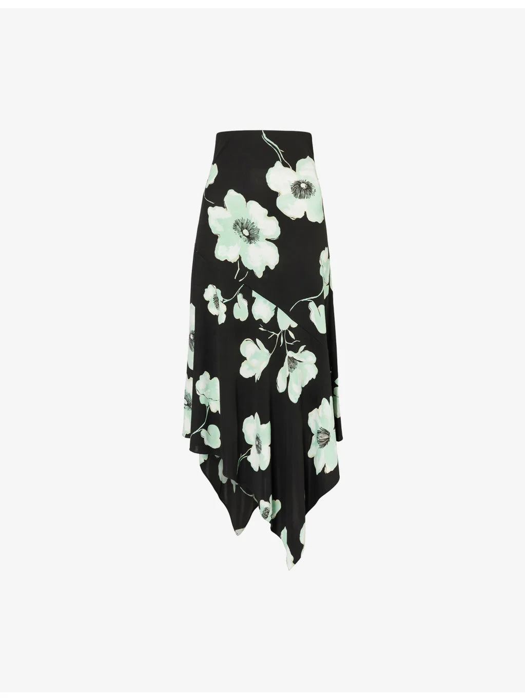 Floral-Print Semi-Sheer Stretch-Woven Midi Skirt - 1