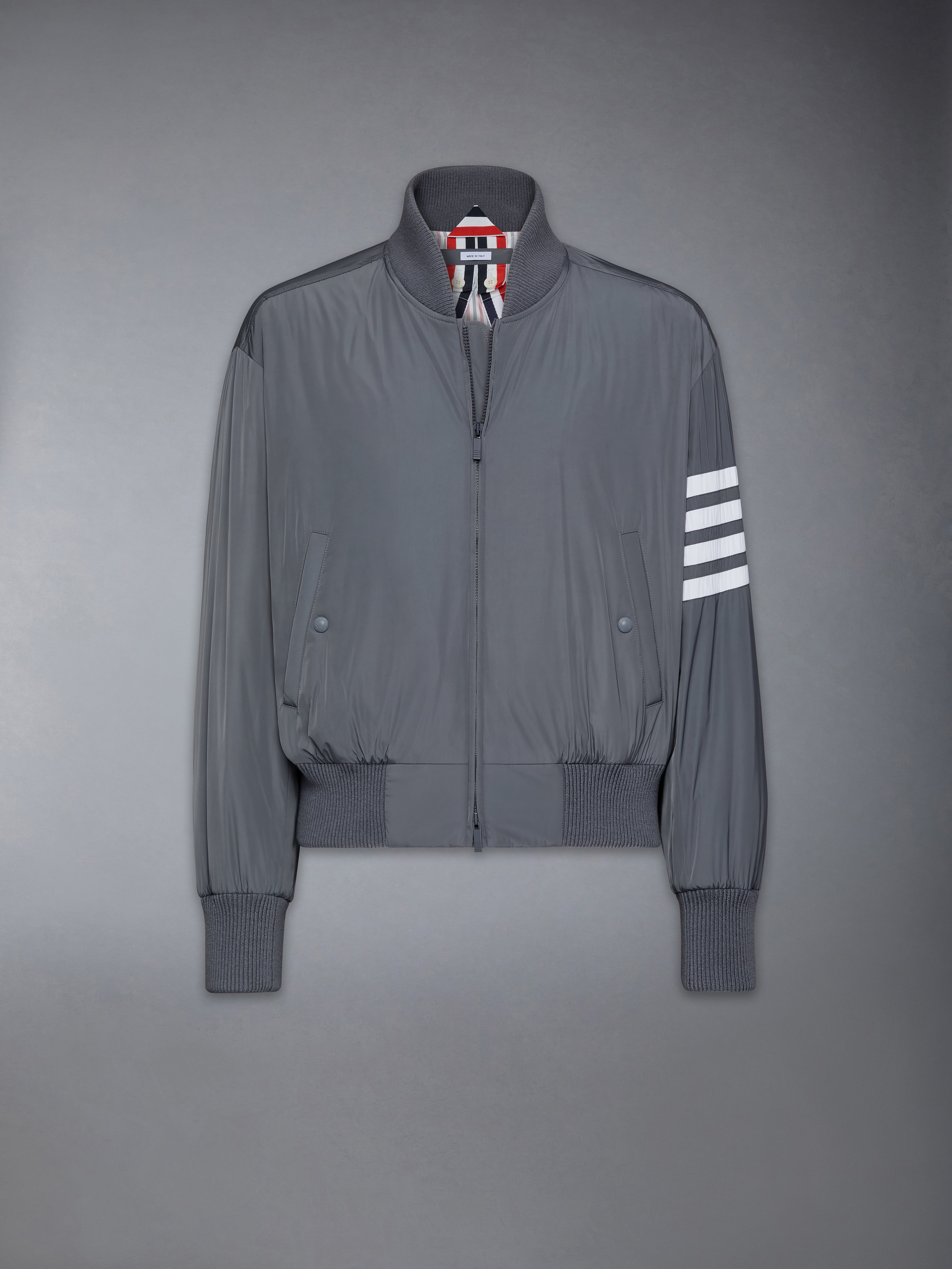POLY TWILL 4-BAR OVERSIZED BLOUSON JACKET - 8