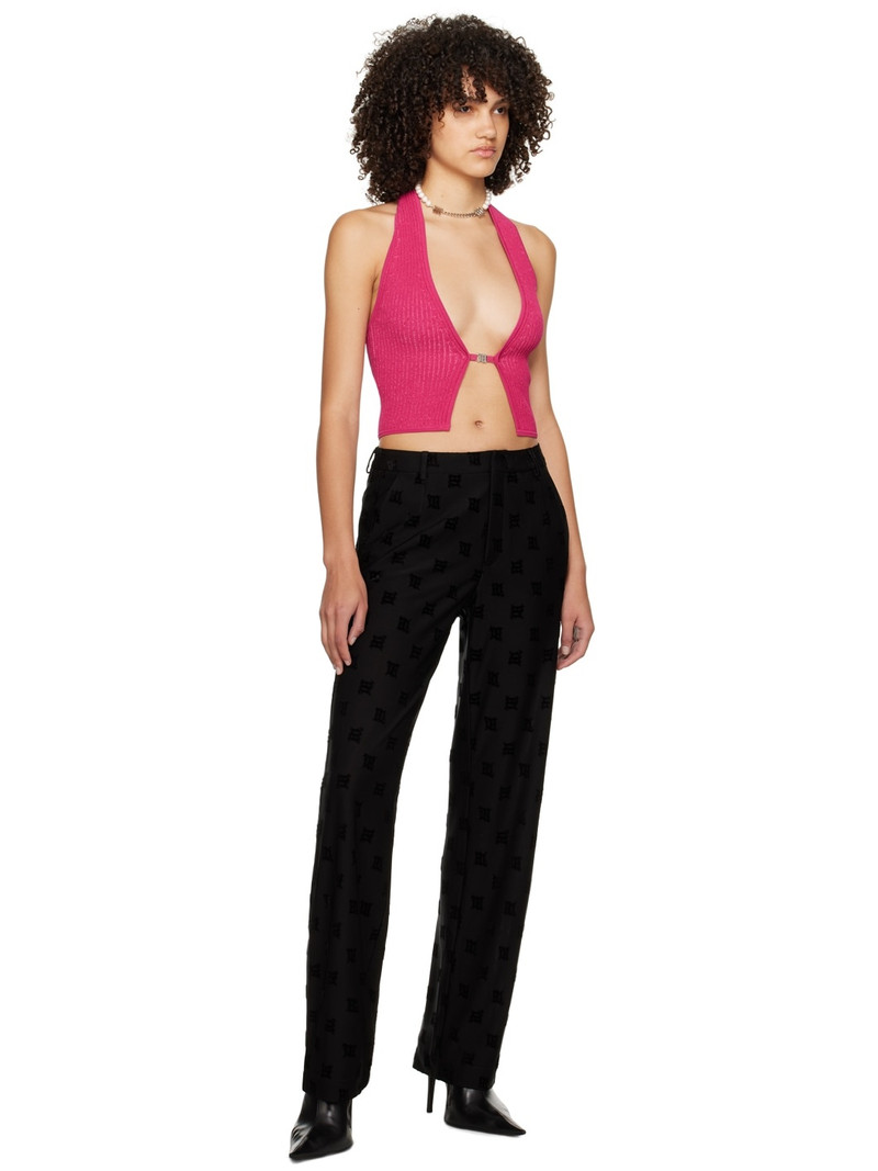 MISBHV SSENSE Exclusive Black Monogram Trousers outlook