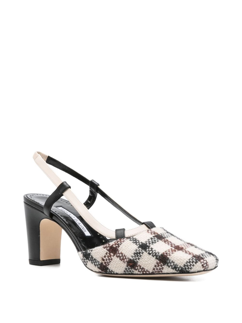 70mm Vestal checked slingback pumps - 2