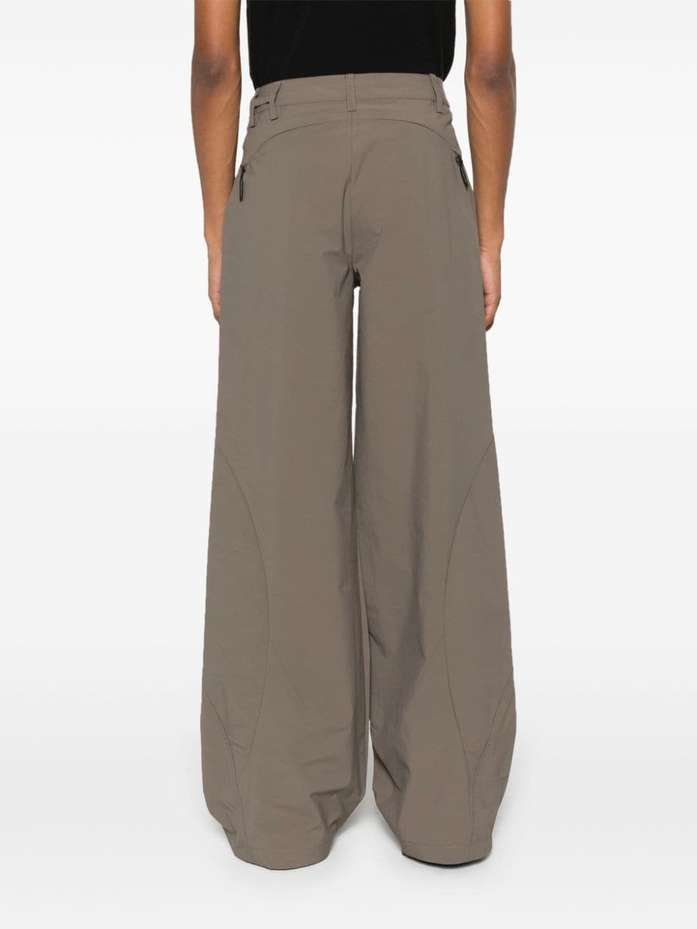 straight-leg padded trousers - 4