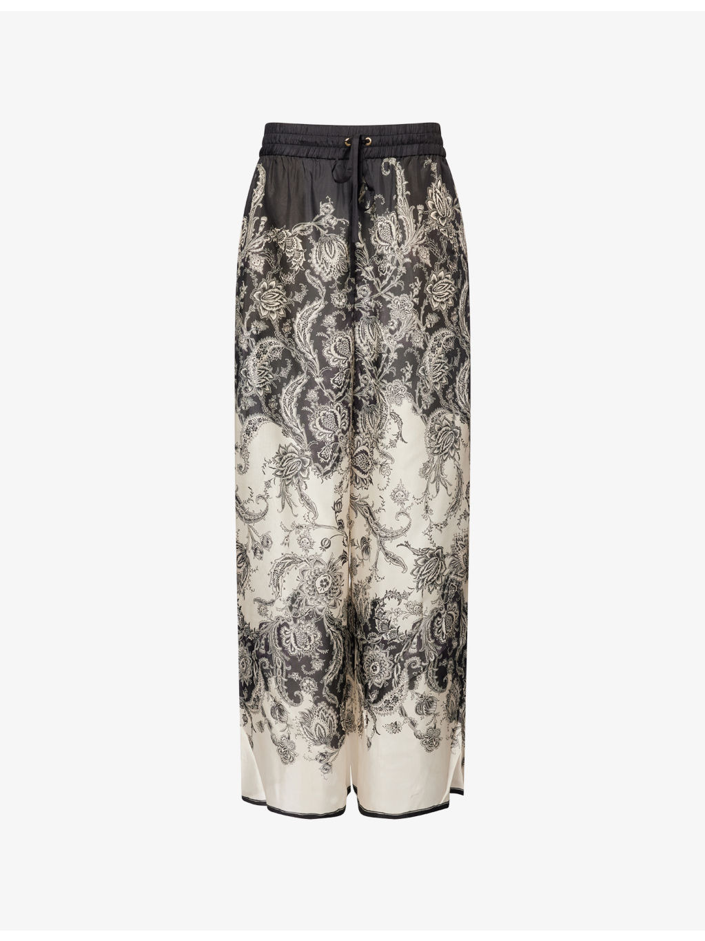 Rhiannon Relaxed-Fit Silk Trousers - 1