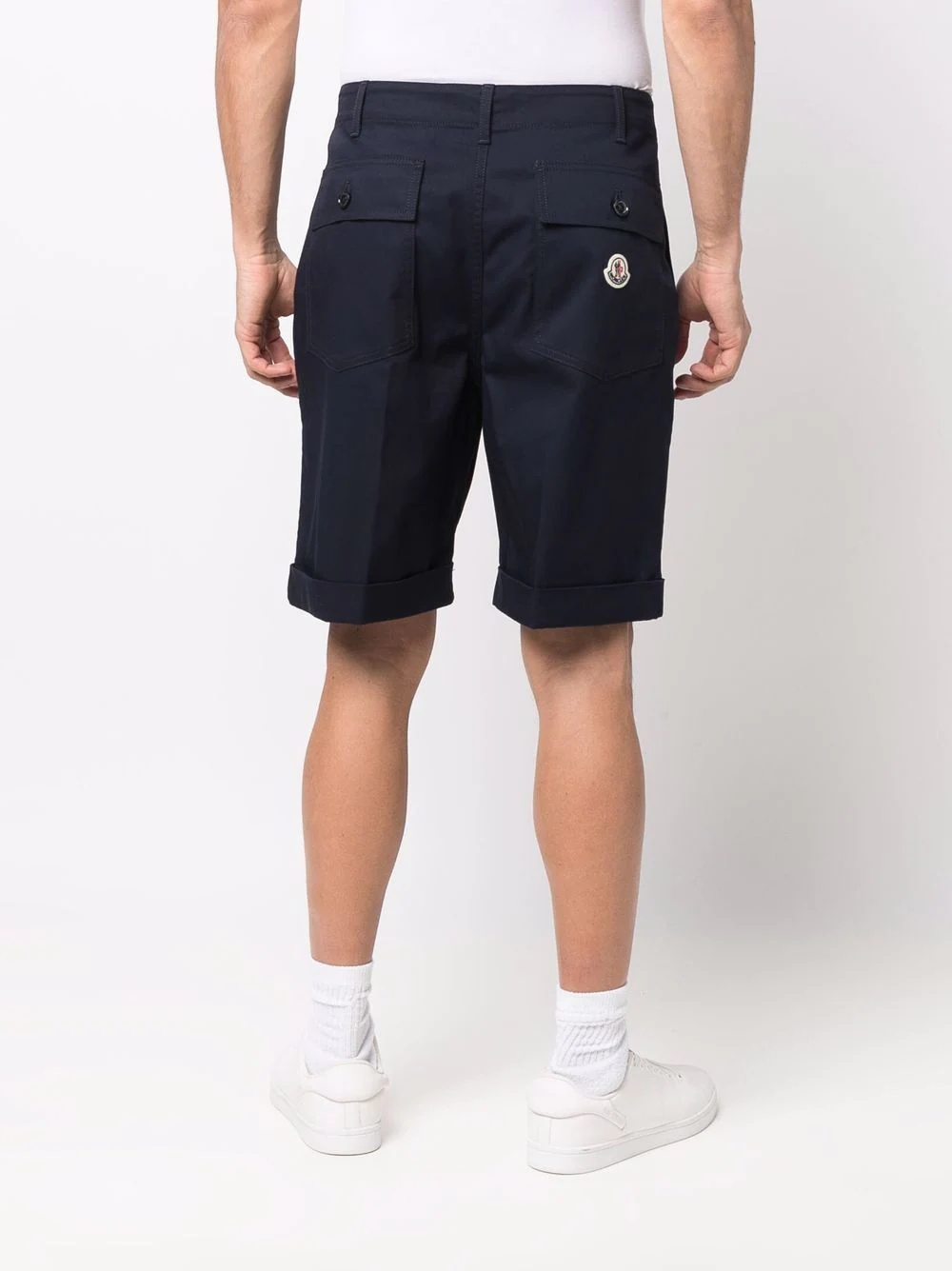 pressed-crease cotton shorts - 4