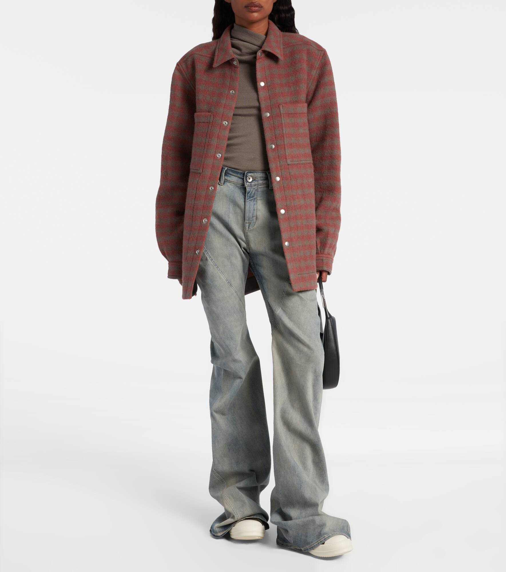 Checked virgin wool overshirt - 2